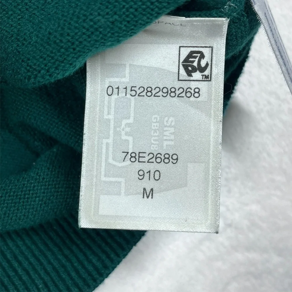 Tommy Hilfiger‎ Sweater Mens Medium Green Varsity Logo Colorblock Cotton 78E2689